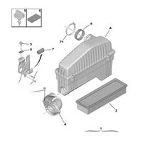 Car Air Filter Assembly with Filter Elements 9810175680 for 301 2008 Elysee C3-XR 1.6L 2014-2017