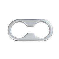 For -60 CX60 2023 Rear Center Console Row Water Cup Holder Frame Cover Trim Car Accessories,Silver