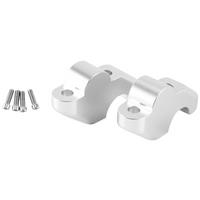 Motorcycle Handlebar Riser Drag Handle Bar Clamp Extend Adapter for Tuono 660 V4 900 Dorsoduro 2017-(Silver)