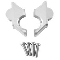 Motorcycle Handlebar Riser Drag Handle Bar Clamp Extend Adapter for R1200R R1250R LC R 1250 R 2015 - (Silver)