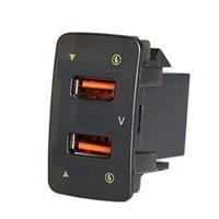 36W Car Charger Dual USB Fast Charge Car Supplies Green Light