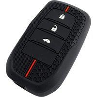 Silicone Car Key Case Cover Keychain For Toyota Corolla Cross Harrier Fortuner Yaris Cross Land Cruiser LC200/LC300 2021-2025