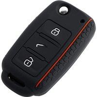Silicone Car Flip Key Case Cover Chain For Volkswagen VW Tiguan Jetta Beetle Golf MK6 Passat B7 Polo