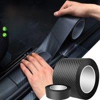 1-20m Nano Carbon Fiber Car 3D Tape Sticker Door Mirror Self Adhesive Paste Protector Strip DIY Protection Protective Waterproof