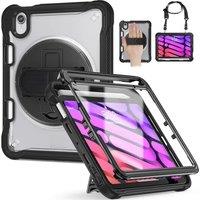 For iPad Mini 7 2024 Case 8.3" PC+TPU 360 Rotating Bracket with Four Corner Anti Drop Protective Shell for iPad Mini 6 Case (A)