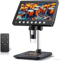 7inch 5MP Digital Microscope 1200X Magnification Coin Microscope 8LEDs USB Video Microscopio for Electronics Repair Phone PCB
