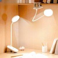 LED Study Book light Touch Table lamp Adjustable Angle Bedroom lamp Clip-on Desk lamp with both