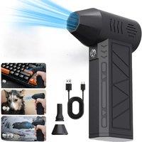 Mini Turbo Jet Fan, Brushless Mini Air Blower, Electric Air Duster with 3 Gear Adjustable 130000RPM Wind Speed 52m/s Car Compute
