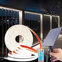 Solar Strip Ligh 24V COB Solar Neon Light Strips Waterproof IP65 Flexible Warm White High Density Linear Lighting COB LED Lights