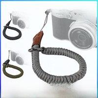 SmallRig Universal Braided Camera Wrist Strap, Ajustable Nylon Genuine Leather, for DSLR for Sony Mirrorless (Green/Gray/Black)