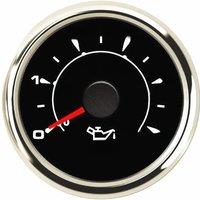 52mm Oil Pressure Gauges Devices 0-5Bar / 0-75Psi Black Oil Pressure Meters with 8 Kinds Backlight for Car Boat Rv