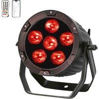 Battery Outdoor Par Can IP65 Waterproof 6X10W LED Par Lights RGBW Colors APP Control Wireless DMX Stage Uplighting for Party DJ