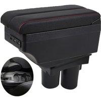 Car 301 Citroen C-Elysee Armrest Box Elbow Rest Center Console Storage with Phone Charging USB