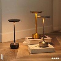 Rechargeable Wireless Table Lamp for Bedroom, Rechargeable, Touch Lamp, Camping Candle, Creative, USB-C, Desk Lamp