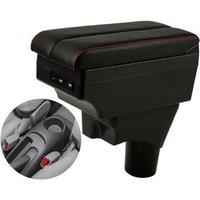 Nissan Sunny March Micra K13 MK4 IV Armrest Box Elbow Rest Center Console Storage with Phone Charging USB Interface Cup Holder