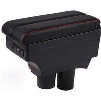 Citroen c-elysee 301 Armrest Box Elbow Rest Center Console Storage with Phone Charging USB Interface Cup Holder