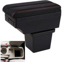Hyundai i30 Armrest Box Elbow Rest Center Console Storage with Phone Charging USB Interface Cup Holder