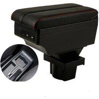 Skoda Yeti Octavia A5 Armrest Box Elbow Rest Center Console Storage with Phone Charging USB Interface Cup Holder
