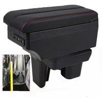 Toyota Hilux Armrest Box Elbow Rest Center Console Storage with Phone Charging USB Interface Cup Holder