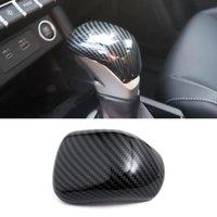 For Mitsubishi Triton L200 2024 2025 Carbon Fiber Interior Gear Shift Knob Head Cover Trim Sticker Car Accessories