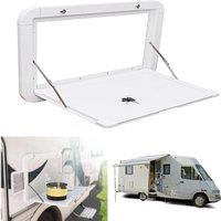 HWHongRV Premium Aluminum Alloy Foldable RV Picnic Table 23.4 x 16 Inch Wall Mounted Lockable Kit Campervan Motorhomes Accessory