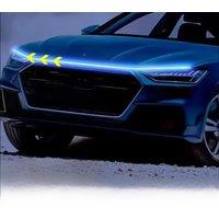 Dynamic Car LED Hood Light 12V Daytime Running Light Start-scan Engine Guide Light Waterproof Decorative Ambient Light Strip