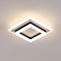 LED Ceiling Lamp,24W 2700LM Modern Square LED Ceiling Light Black,LED Acrylic Ceiling Chandelier for Living Room Bedroom 4500K