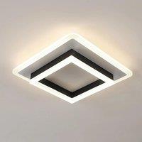 LED Ceiling Lights, Modern Ceiling Lamp 30W 3375LM, Black Square Ceiling Light for Living Room, Kitchen, Bathroom,4500K