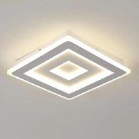 Modern Square LED Ceiling Light, 52W LED Ceiling Lamp, Acrylic Indoor Ceiling Light Fixture White