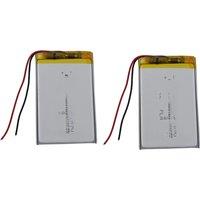 2pcs 3.7v 700mah 2.59Wh Rechargeable Li Lithium-ion Battery 303759 Lipo For GPS Bluetooth Speaker Headset Headphones Dashcam