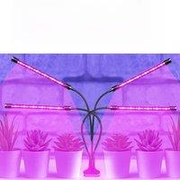 LED Full Spectrum Plant Grow Lights With Clip 360 Adjustable Gooseneck Timing Auto On/Off Dimmable Hydroponics Cultivation Lamp