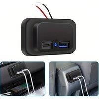 Modified car RV dual USB and TypeC car charger, super fast charging car charger head