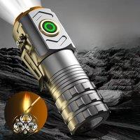 Portable Mini Ultra Bright Flashlight 18500 Rechargeable Torch with Magnet Powerful Waterproof