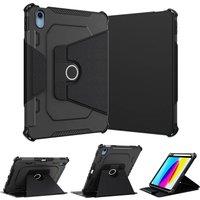 For iPad 10.9 2022 Case PC+TPU Tablet Case for iPad 10 10.9 2022 Cover 360 Degree Rotation Shockproof Armor LeatherTablet Shell
