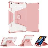 For iPad 10.2 Case PC+TPU Tablet Case for iPad 9th 8th 7th 10.2" Cover 360 Degree Rotation Shockproof Armor LeatherTablet Shell
