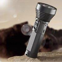 EDC Flashlight Portable rechargeable led lamp USB self defense Lantern Emergency lighting For night working and fishing