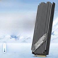 JEYI M.2 2280 SSD Heatsink SSD Aluminum Cooler NVMe Radiator with Thermal Silicone Pad for PS5 PC PCIE NGFF Solid State Drive