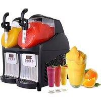 Double Tanks Slush Ice Machine Ice Cream Snow Smoothie Beverage Granita Maker Stainless Steel For Business Commercial