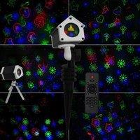 Outdoor Christmas Lazer Projector Light 30 Patterns Waterproof Garden Light Motion Landscape Light with Remote for Park, Patio