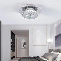 KOMORE Modern Small Crystal LED Ceiling Light, Square / Round for Office, Living Room, Bedroom,