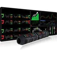 EXCO Stock Market Mouse Pad Large for Genius Trader Candlestick Chart Keyboard Mousepad Investor Desk Mat for Office Home