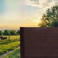 ?Breeins?200g/m Garden Privacy Shade Net Wall Screening Netting Balcony Windbreak Fence, Brown