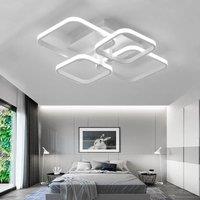 KOMORE Contemporary LED Energy-efficient Semi Flush Ceiling Light for Office, Living Room, Bedroom, Kitchen, Hallway, Porch