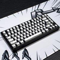 Comic Keycaps Simple White PBT Cherry Profile Five-sided Dye Sub 144 keys For Mechanical Keyboards ISO Layout 7U Games Gift