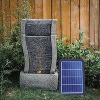?Breeins?Solar Powered Outdoor Rockery Water Fountain