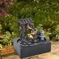 ?Breeins?Tabletop Fountain Water Feature with LED Light Home Decoration