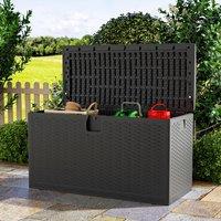 ?Breeins?Large Waterproof Resin Indoor and Outdoor Storage Box, Weatherproof UV Resistant Box with