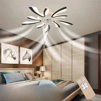 KOMORE 78cm Creative Ceiling Fan with LED Lights with Remote 3 Color temperature 6 Speeds for