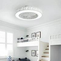 KOMORE Round Acrylic Ceiling Mount LED Fan Light with Remote Control 6 Speeds 30W Reversible Motor