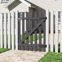 ?Breeins?Garden wooden door carbonized anticorrosive wood fence door outdoor courtyard fence